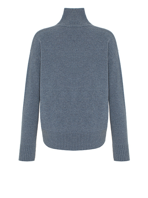 Синий кашемировый свитер с высоким горлом, 2 Синий кашемировый свитер с высоким горлом, 2