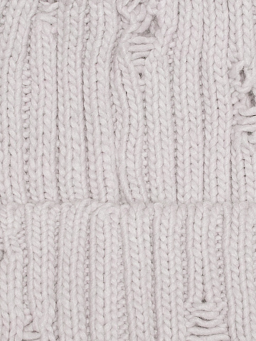 Сиреневая вязаная шапка с дырками, 2