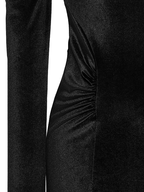 Черное платье-макси из бархата, 3 Черное платье-макси из бархата, 3