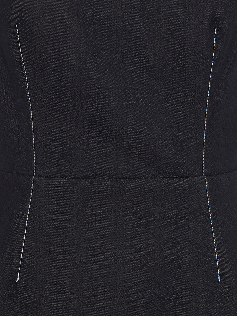 Черное джинсовое платье-мини с контрастными рукавами, 4 Черное джинсовое платье-мини с контрастными рукавами, 4