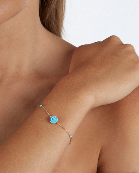 Браслет из золота с бирюзой, 2 Браслет из золота с бирюзой, 2