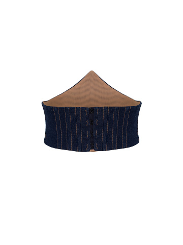 Темно-синий корсет из денима, 2