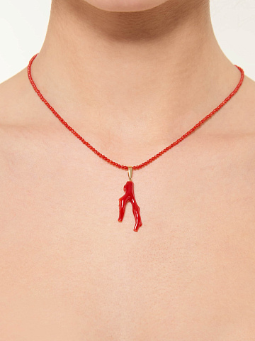 Колье с кулоном из коралла, 2