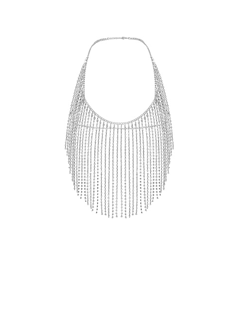 Топ из серебристых цепочек со стразами, 1