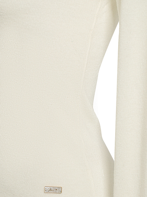 Белая водолазка из кашемира и шелка, 3