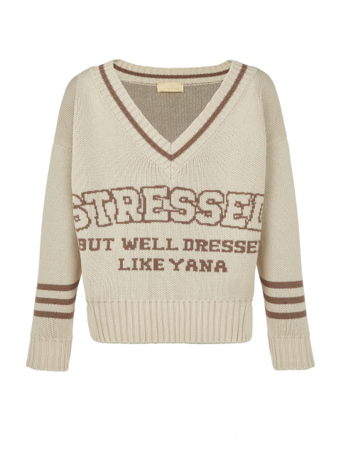 Светло-бежевый свитер Stressed But Well Dressed, 1