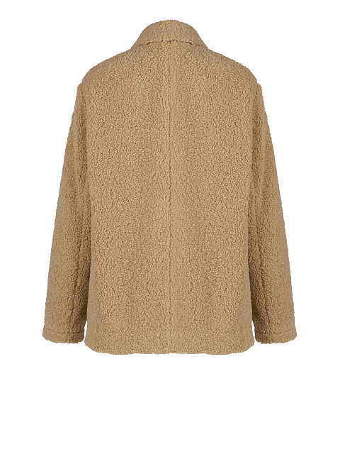 Бежевый жакет из эко-меха, 3