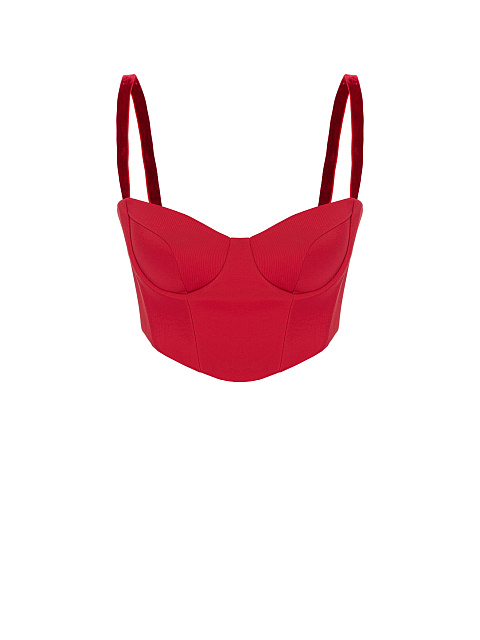 Красный комплект из платья-жакета и топа, 4