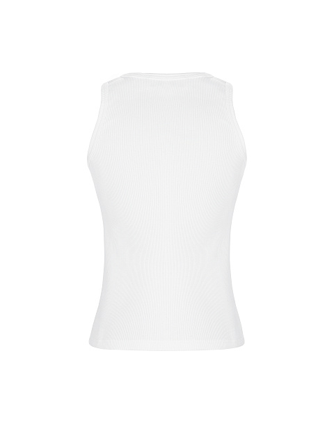 Белая майка с черным принтом «На одной волне», 2