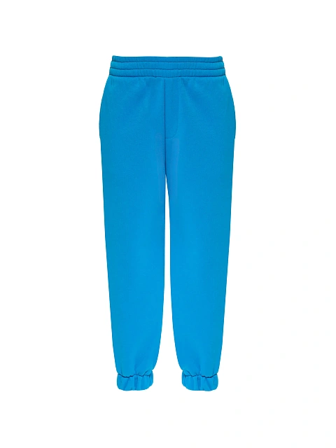 Синий детский трикотажный костюм с вышивкой YK, 3