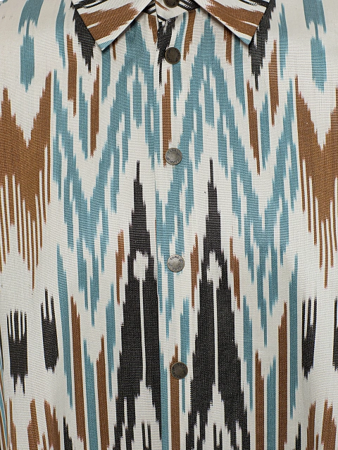 Блузка с объемными рукавами и принтом, 3