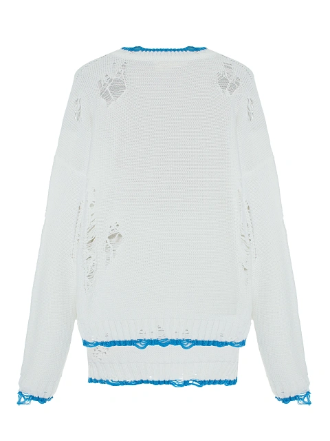 Белый вязаный комплект из свитера и юбки-мини, 2 Белый вязаный комплект из свитера и юбки-мини, 2