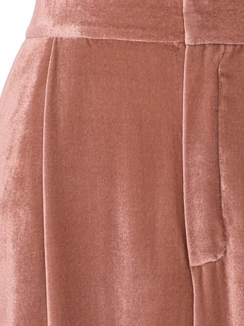 Розовый костюм-двойка из бархата, 5