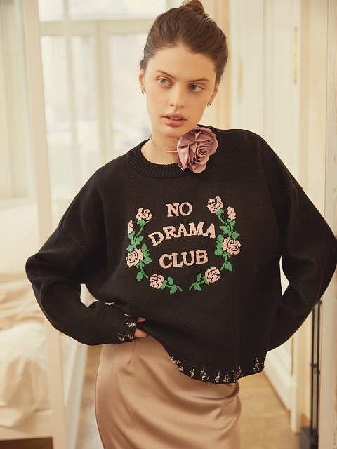 Черный свитер No Drama Club, 4