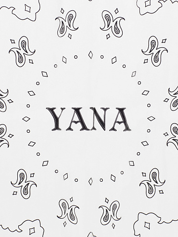 Большой белый шелковый платок с принтом, 2