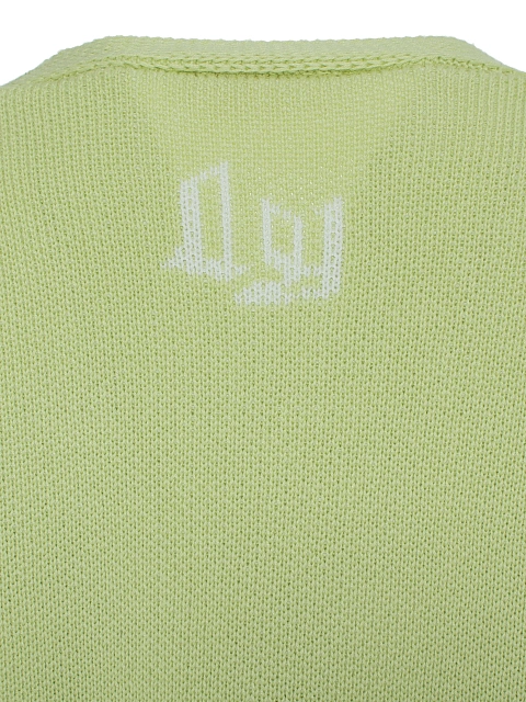 Салатовый оверсайз кардиган с ландышами, 4