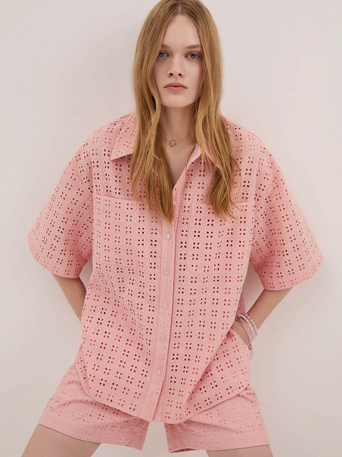 Розовая рубашка из хлопка, 2 Розовая рубашка из хлопка, 2