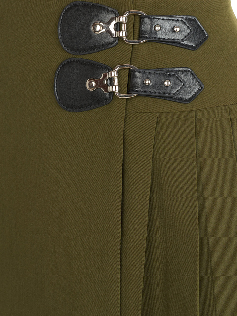 Юбка-мини цвета хаки в складку, 3 Юбка-мини цвета хаки в складку, 3