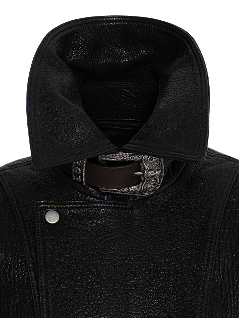 Укороченная куртка-косуха из кожи, 4