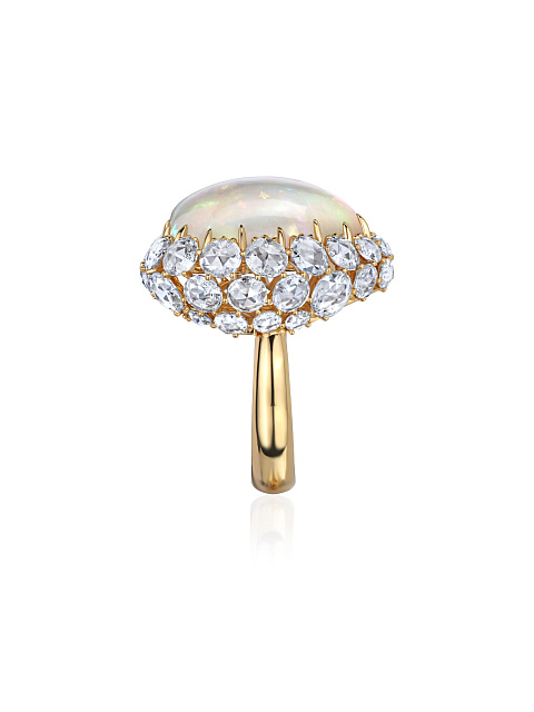 Кольцо с опалом в огранке «сердце», 5 Кольцо с опалом в огранке «сердце», 5