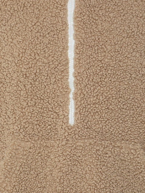 Бежевое худи из эко-меха, 3