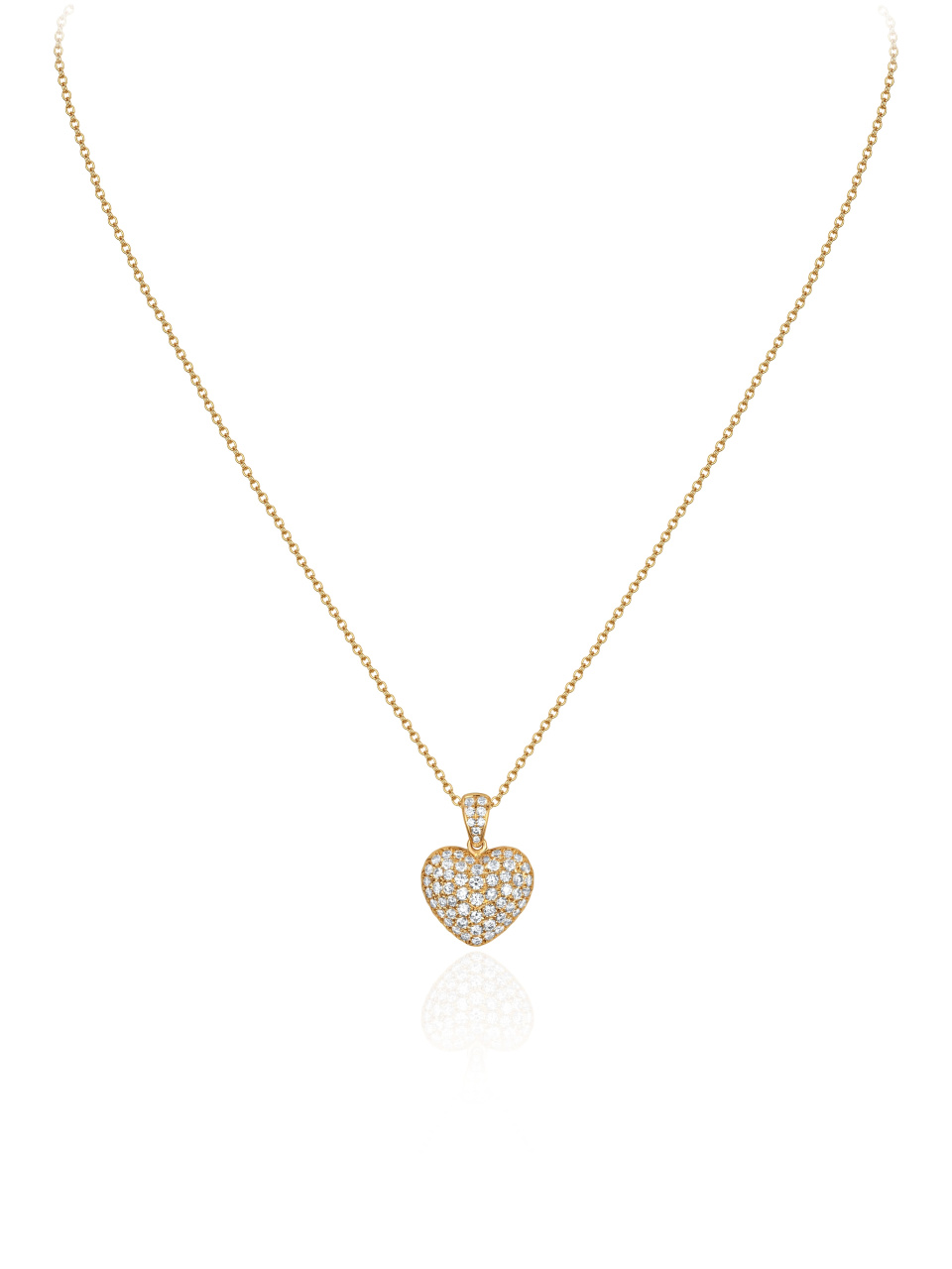 Колье с кулоном в форме сердца из золота с бриллиантами, 1