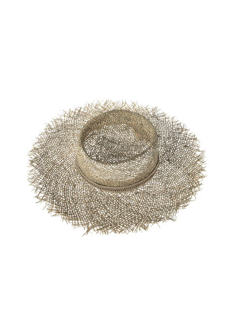 Соломенная шляпа с кожаной плетеной отделкой и цепочкой, 1