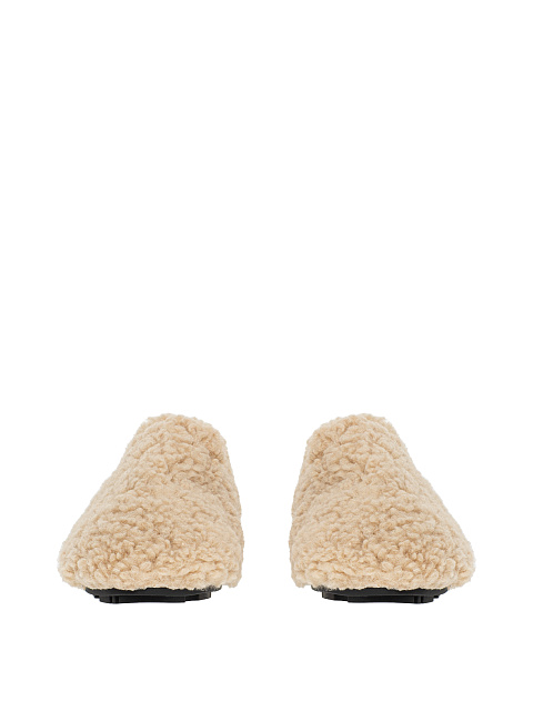 Бежевые лоферы из эко-меха, 2