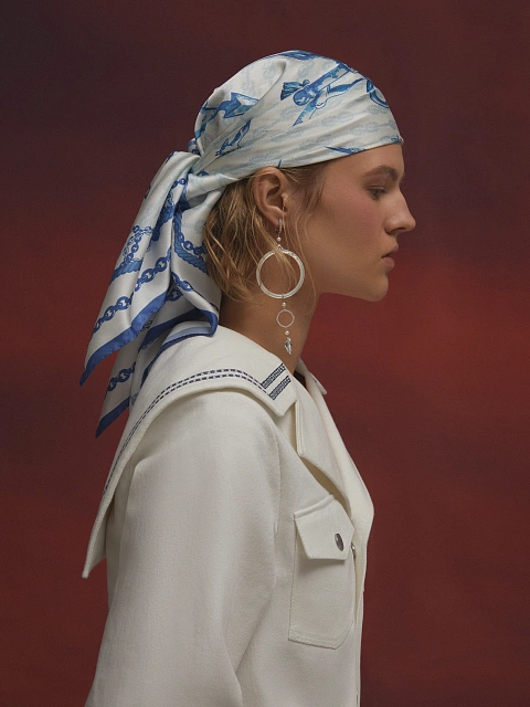 Серьги из белого золота с бриллиантами, жемчугом и перламутрами, 5