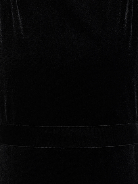 Черное платье из бархата с перьями, 7