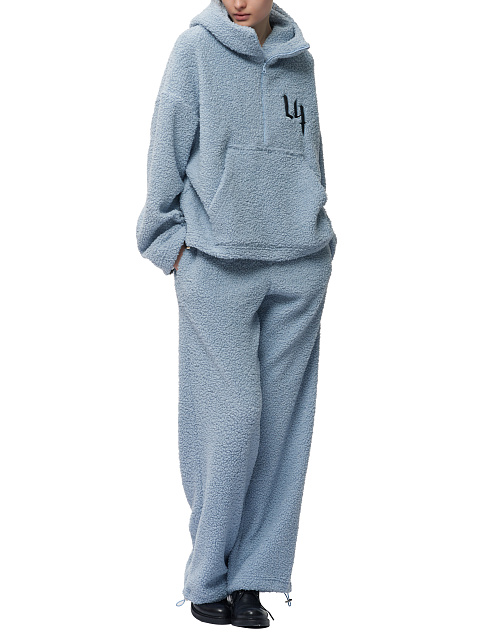 Голубой спортивный костюм из ткани букле, 8