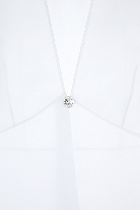 Белая полупрозрачная блузка из шелка, 3 Белая полупрозрачная блузка из шелка, 3