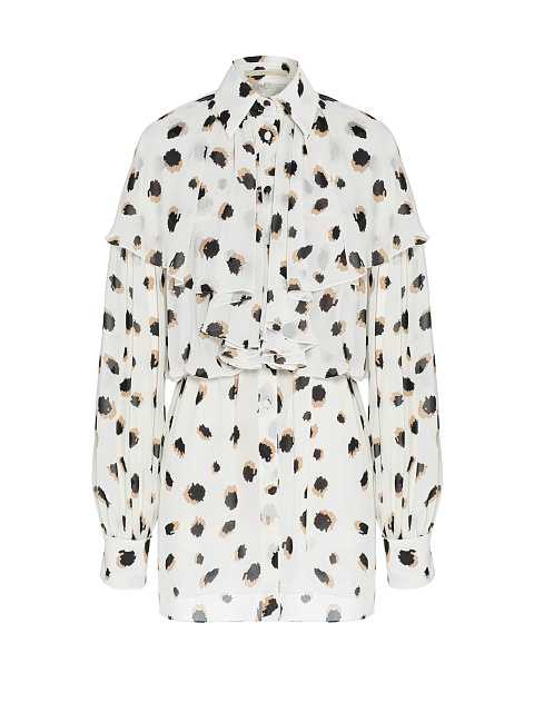 Платье-мини из шифона с принтом, 1