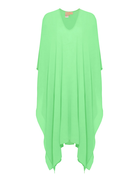 Зеленое платье-туника из шифона, 1