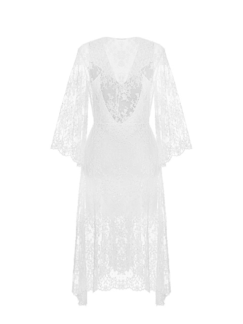 Белое платье-миди из кружева, 2 Белое платье-миди из кружева, 2