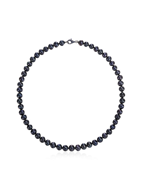 Колье из черненого золота с черным жемчугом и сапфирами, 1 Колье из черненого золота с черным жемчугом и сапфирами, 1