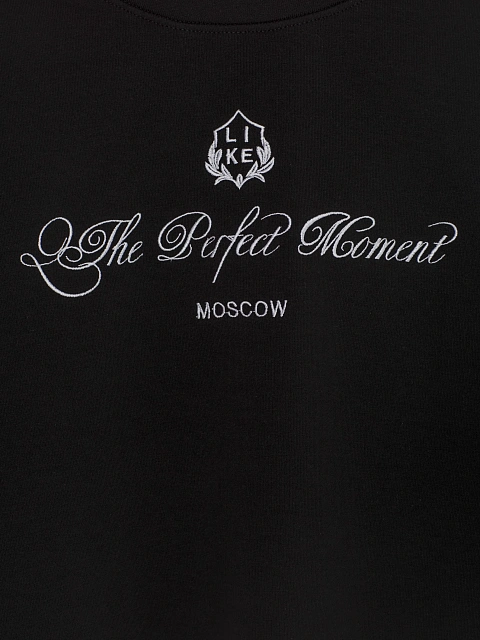 Черный костюм из футера с шортами, 6