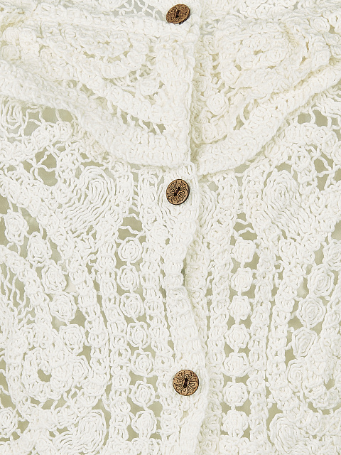 Белый кружевной топ на пуговицах, 3
