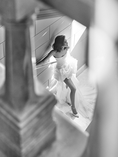 Белое платье-макси из органзы, 6