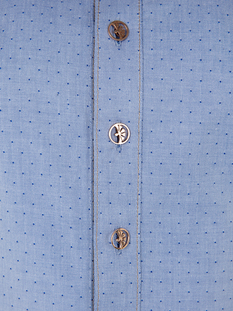 Голубая хлопковая рубашка в крапинку, 3 Голубая хлопковая рубашка в крапинку, 3