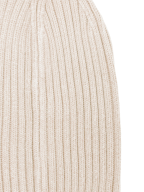 Светло-бежевый комплект из шапки и митенок, 2