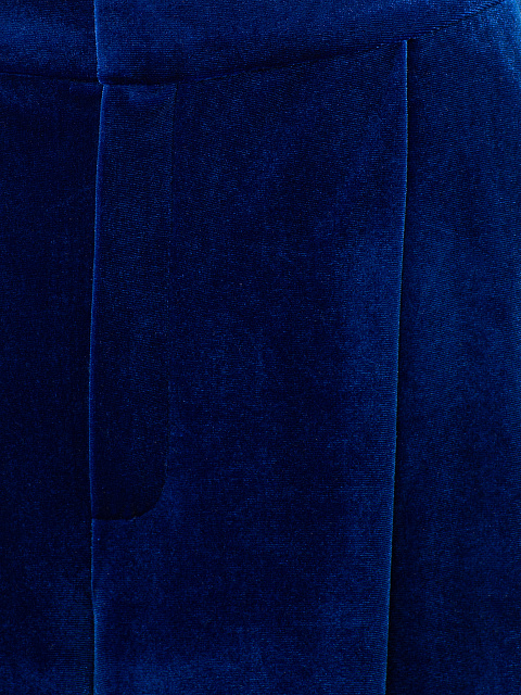 Синий костюм-двойка из бархата, 5