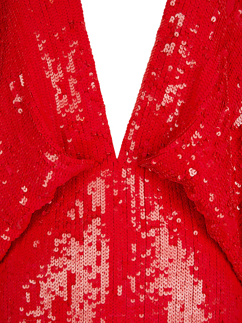 Красное платье-макси в пайетках, 3