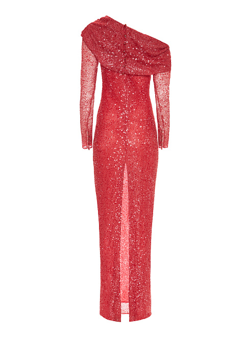 Красное платье-макси в пайетках, 2