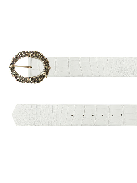 Белый ремень из кожи крокодила, 2