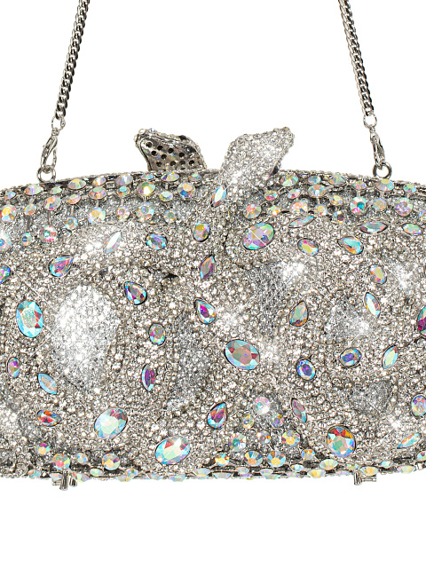 Клатч со змеями в разноцветных стразах, 3