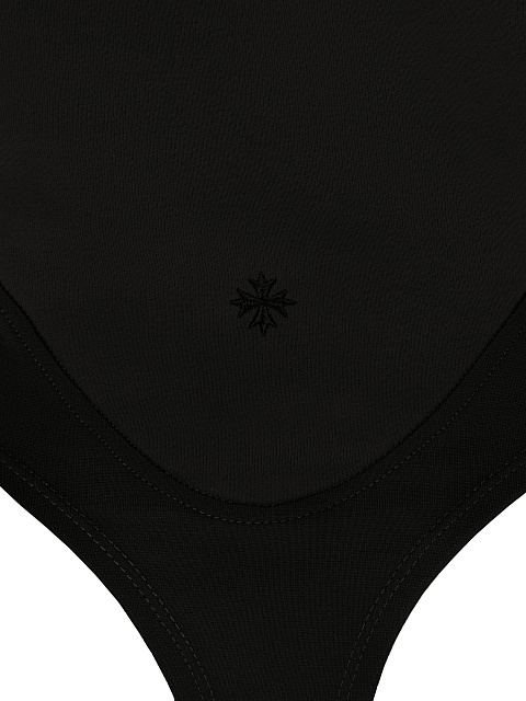 Черное худи из футера, 4