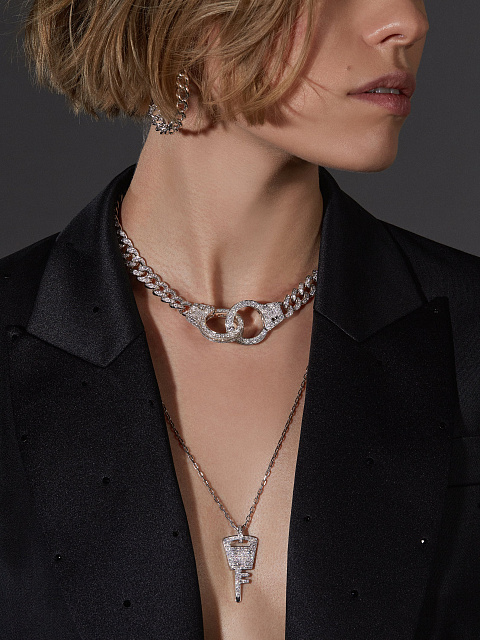 Хупсы из белого золота в виде цепей, 5 Хупсы из белого золота в виде цепей, 5