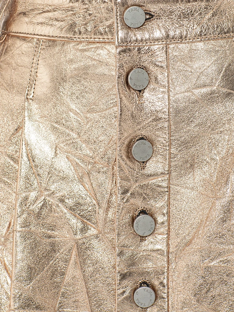 Золотистая юбка-мини из мятой кожи, 3 Золотистая юбка-мини из мятой кожи, 3