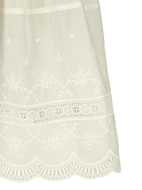 Бежевый подъюбник из хлопка с кружевом, 3